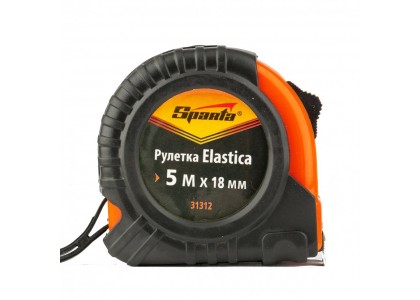 Рулетка  5 м х 18 мм Sparta Elastica обрезиненный корпус