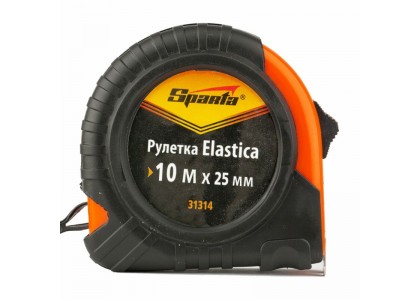 Рулетка 10 м х 25 мм Sparta Elastica обрезиненный корпус