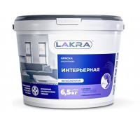 Краска ВД интерьерная Лакра белоснежная 3 кг Л-С