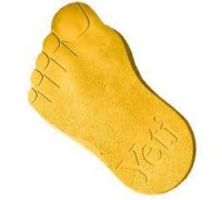 Тротуарная плитка стопа Yeti левая желтый 400х200х50 мм