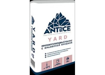 Противогололедный реагент комбинированный с мраморной крошкой ANTIICE-Yard 20 кг