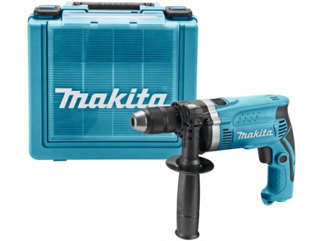 Дрель ударная щеточная Makita HP1631, 1 скорость, патрон 12 мм, 0-3200 об/мин
