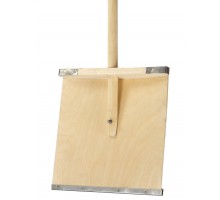 Лопата для уборки снега деревянная 400*450 мм, с черенком