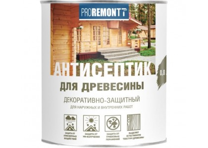 Антисептик Лакра Proremontt деревозащитное средство бесцветный 0,8л