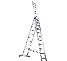 Лестница 3-х-секционная, 3 х10 ступеней, алюминиевая, Perilla