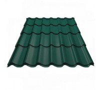Металлочерепица Супермонтеррей (6005) зеленый мох 1,55*1,18 0,45мм 