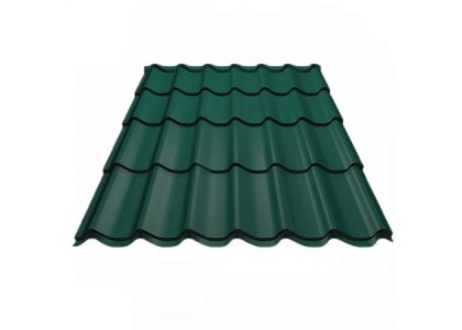 Металлочерепица Супермонтеррей (6005) зеленый мох 1,55*1,18 0,45мм 