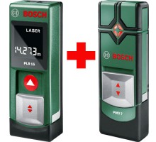 Дальномер лазерный Bosch PLR15 + Детектор металла PMD7