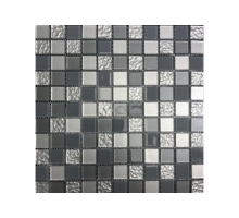 SILVER NIGHT мозаика стеклянная чип 25х25х4 мм лист 295х295мм на сетке(20шт/кор)