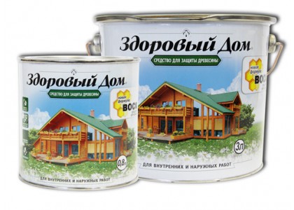 Антисептик Лакра Здоровый дом деревозащитное средство бесцветный 0,8л