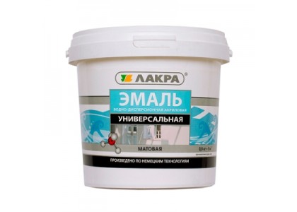 Эмаль акриловая универсальная Лакра белый матовый 0,9 кг Л-С