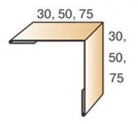 Планка угла наружного 75х75х2000мм SA дуб 3D золотистое бревно СтальПРО