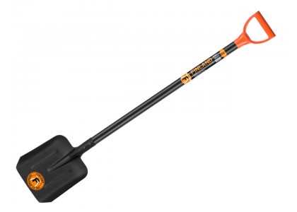 Лопата совковая глубокая с ребрами жесткости металлический черенок пластиковая ручка Finland 1456-Ч