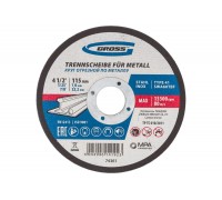 Круг отрезной по металлу 115 х 1,0 х 22,2 мм, Gross