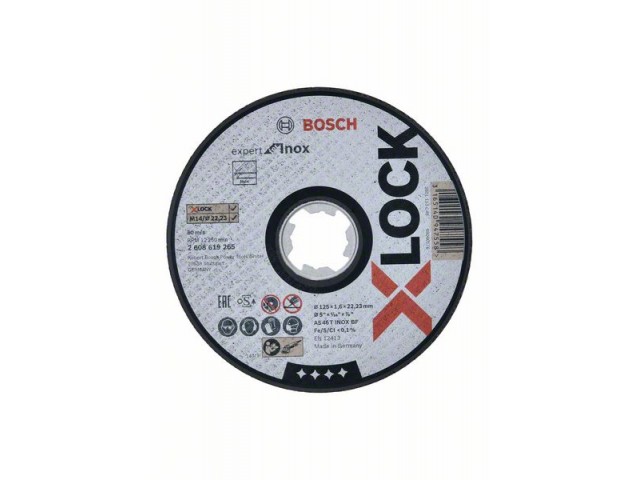Круг отрезной по металлу 125x1 X-LOCK Stand.f.INOX, Bosch