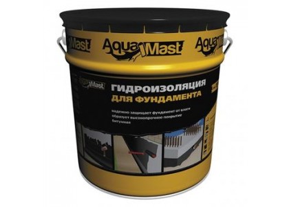 Мастика битумная для фундамента AquaMast 10кг ( t от-20 до+30 )