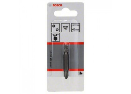 Биты двухсторонние PH2-PZ2 45 мм, 1 шт, Bosсh