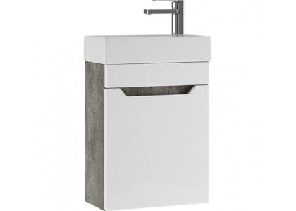Тумба под умывальник 40 Енисей Мечта Айсберг без ящика подвесная Бетон