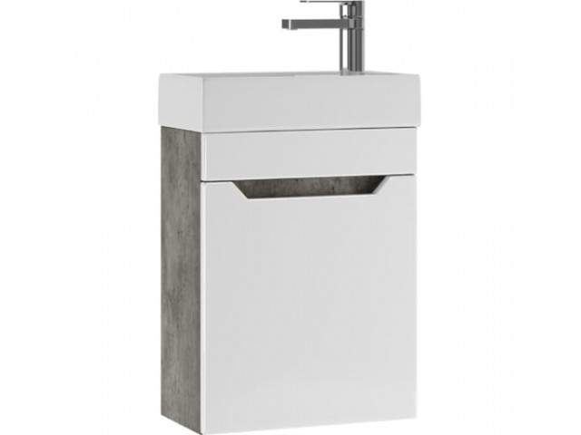 Тумба под умывальник 40 Енисей Мечта Айсберг без ящика подвесная Бетон
