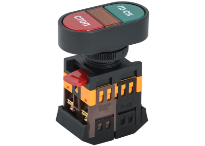 Кнопка АРВВ-22N Пуск-Стоп с подсветкой неон 240В 1з+1р