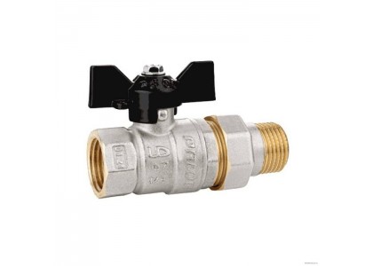 Кран шаровой с американкой LD Pride 007-8018 ДУ20 ВР/НР бабочка