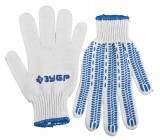 Перчатки трикотажные, 10 класс, с защитой от скольжения, S-M, Зубр