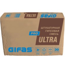 Штукатурка Гифас GIFAS ULTRA PRO 30 кг гипсовая для руч и маш нанесения толщина слоя 10-50 мм (40)