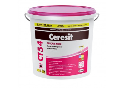 Краска ВД фасадная Церезит СТ-54 1 л силикатная База ВЫКРАСЫ