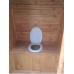Туалет деревянный с крышей в форме Домик , с сиденьем 
