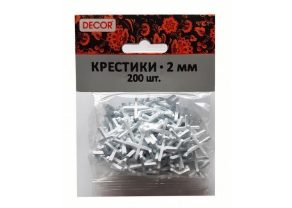 Крестики 2 мм, 200 шт DECOR
