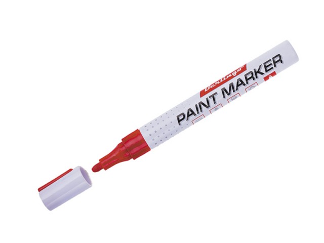 Маркер -краска на масляной основе, красный цвет, линия 4 мм