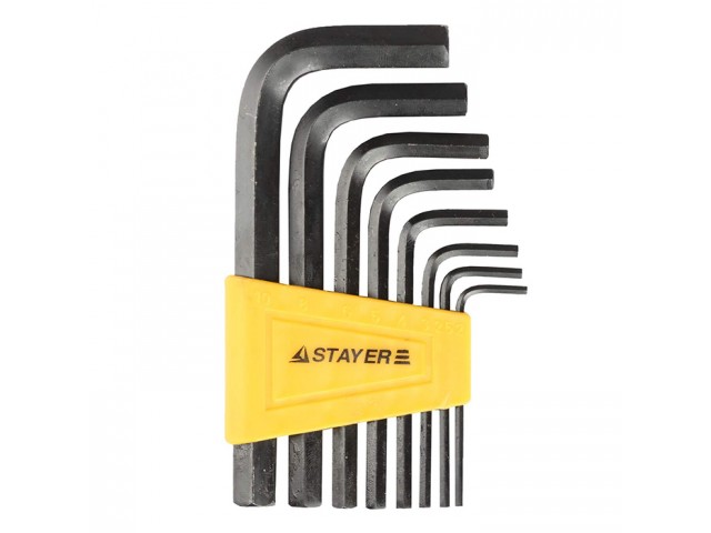 Набор ключей имбусовых, 2,0 -10 мм, 8 шт, короткие, Stayer