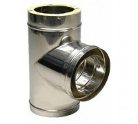 Тройник-сэндвич дымохода 90г d200/280 Профи