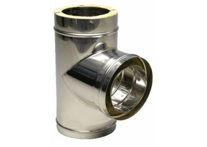 Тройник-сэндвич дымохода 90г d200/280 Профи