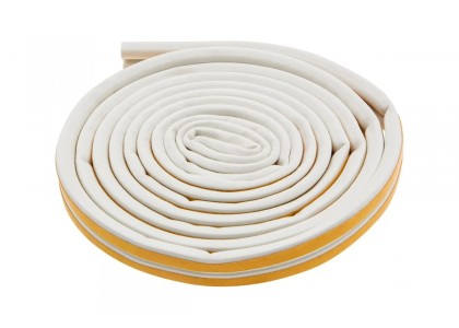 Уплотнитель резиновый профиль Р белый 6м Сибртех