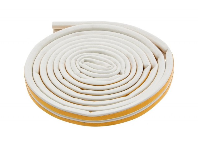 Уплотнитель резиновый профиль Р белый 6м Сибртех