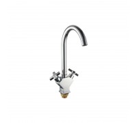 Смеситель для кухни Accoona высокий изгиб с гайкой латунь А4675