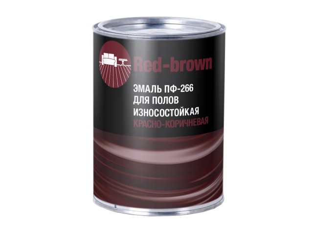 Эмаль ПФ-266 Стандарт  красно-коричневая  0,9кг ДЕКАРТ