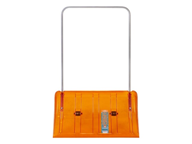 Скрепер для уборки снега 800х450мм пластиковый ковш на колесиках Sibir