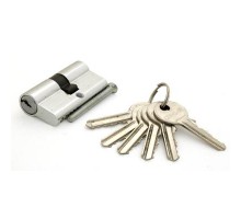 Ключевой цилиндр Arsenal А60РС 60мм ключ/ключ 5 ключей, хром TURDUS