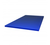 Сотовый поликарбонат 4мм 2,1х6м Синий Ultra (0,50/0,45кг/м2) 6,30кг