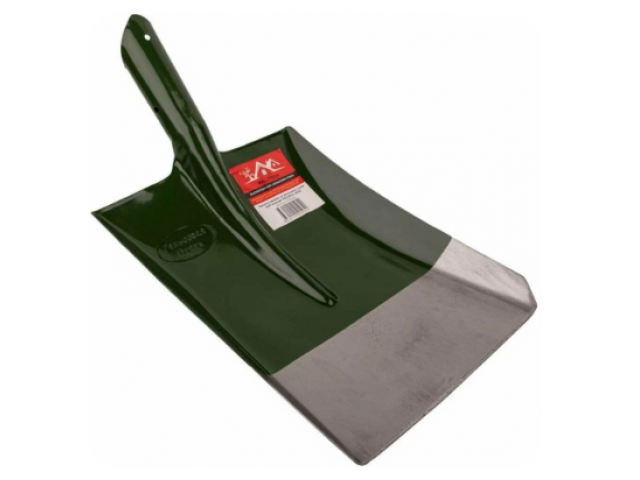 Лопата совковая песочная ЛСП Тип 1 рельсовая сталь без черенка (Ø40мм) зеленая