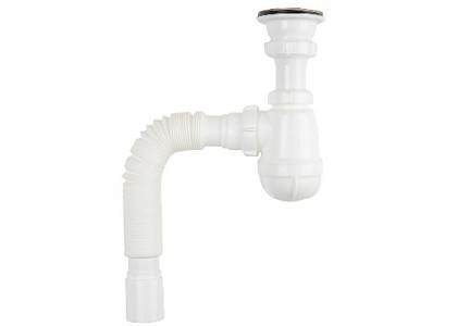 Сифон для раковины с гибкой трубой AQUANT S1015 1 1/4 40х40/50мм