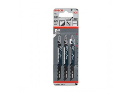 Пилки по дереву 100 х 3 мм, 3 шт, T111C, Bosch