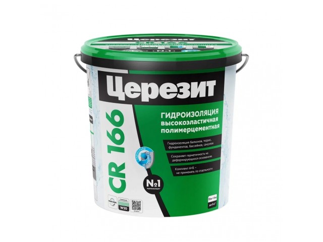 Гидроизоляция Церезит CR-166 16 кг Компонент А+В (смесь 12кг + 4л жид)
