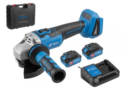 Углошлифмашина BULL CSG 1812 R, аккум, бесщет, 125мм, регул об, 8000 об/мин, 1х4 А*ч, з/у 4А