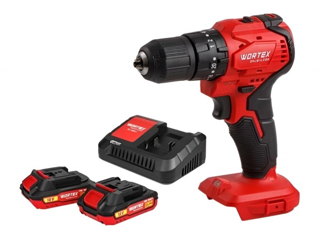 Дрель-шуруповерт АКБ Wortex ударная BD 2030-1 DLi ALL1 бесщеточный 18 В