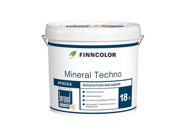 Краска фасадная MINERAL Techno MRA (18л) Финнколор