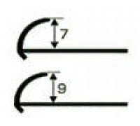 Профиль для кафеля 7-8мм х 2,5м наружный бежевый