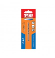 Сверло  2,5 мм х 30/57 мм по металлу HSS-G , Гранит